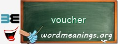 WordMeaning blackboard for voucher